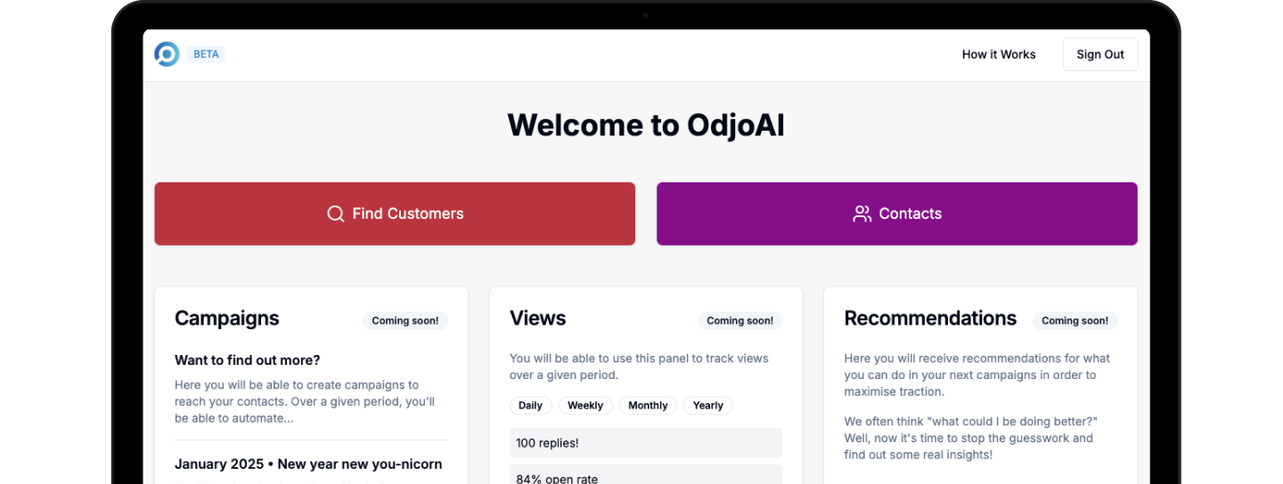 Odjo AI Dashboard